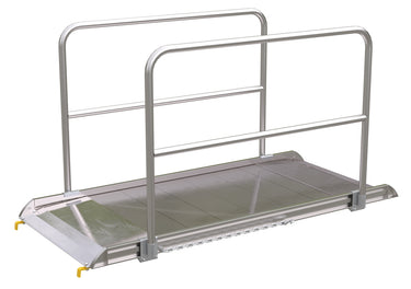 ALUM WALK RAMP W/RAIL HOOK 84 X 38 IN